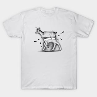 Deer in a half T-Shirt